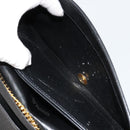 Christian Dior Chain Shoulder Bag Leather Black Gold Auth ka4632-20