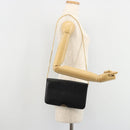 Christian Dior Chain Shoulder Bag Leather Black Gold Auth ka4632-21