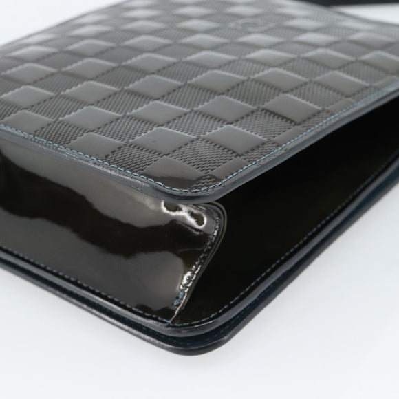 LOUIS VUITTON Damier Vernis Club Bag Green Petrol blue M92128 LV Auth ka4633