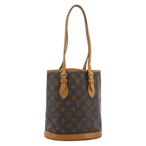LOUIS VUITTON Monogram Bucket PM Shoulder Bag M42238 LV Auth ka4635