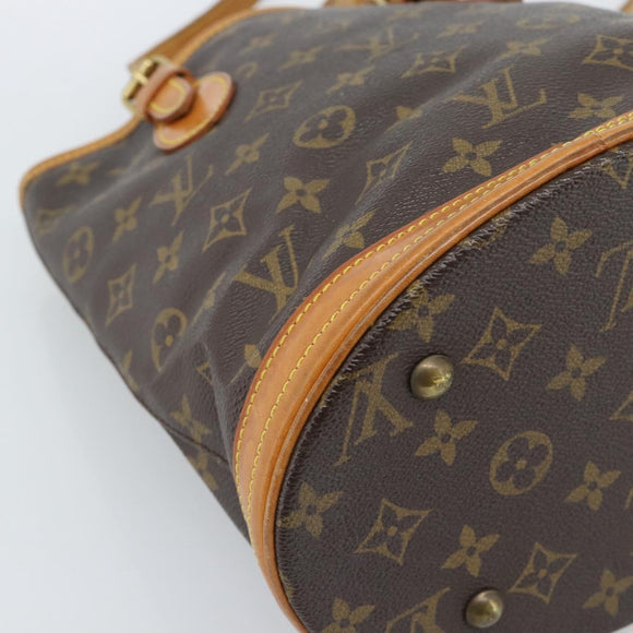 LOUIS VUITTON Monogram Bucket PM Shoulder Bag M42238 LV Auth ka4635