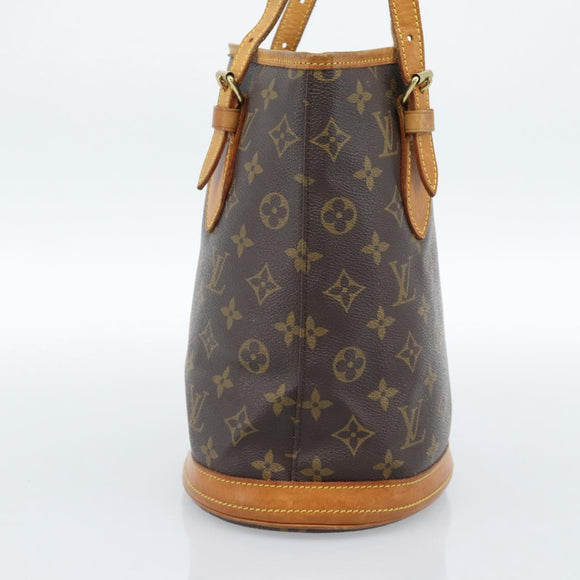 LOUIS VUITTON Monogram Bucket PM Shoulder Bag M42238 LV Auth ka4635