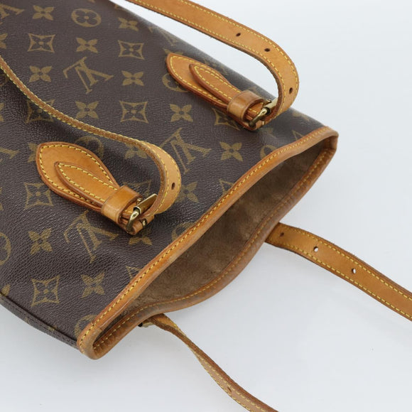 LOUIS VUITTON Monogram Bucket PM Shoulder Bag M42238 LV Auth ka4635