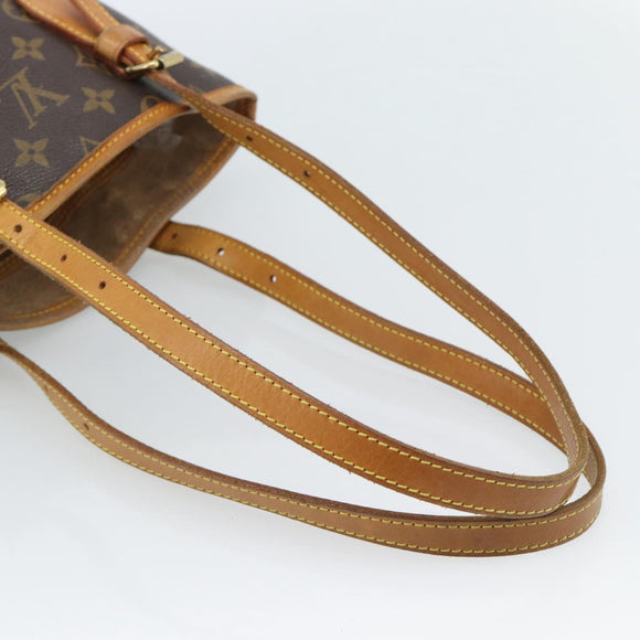 LOUIS VUITTON Monogram Bucket PM Shoulder Bag M42238 LV Auth ka4635