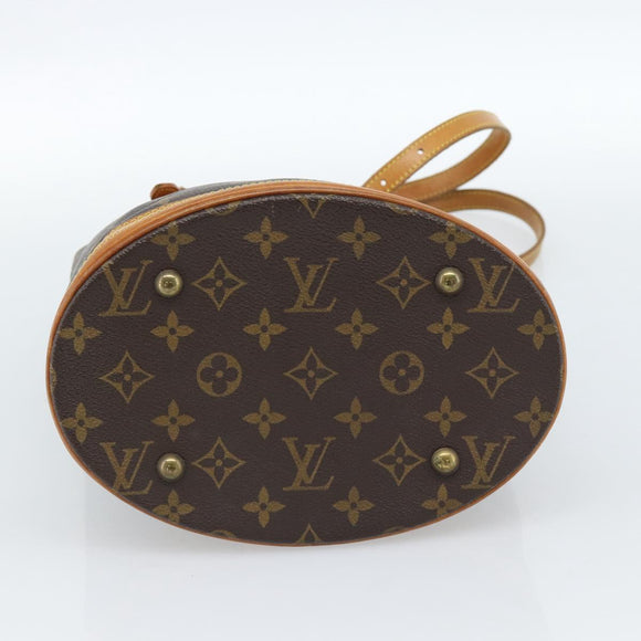 LOUIS VUITTON Monogram Bucket PM Shoulder Bag M42238 LV Auth ka4635