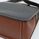 LOEWE Shoulder Bag Leather Black Brown Gold Auth ka4636A-12