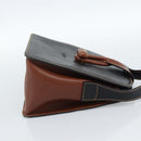 LOEWE Shoulder Bag Leather Black Brown Gold Auth ka4636A-5