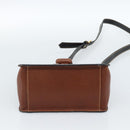 LOEWE Shoulder Bag Leather Black Brown Gold Auth ka4636A-9