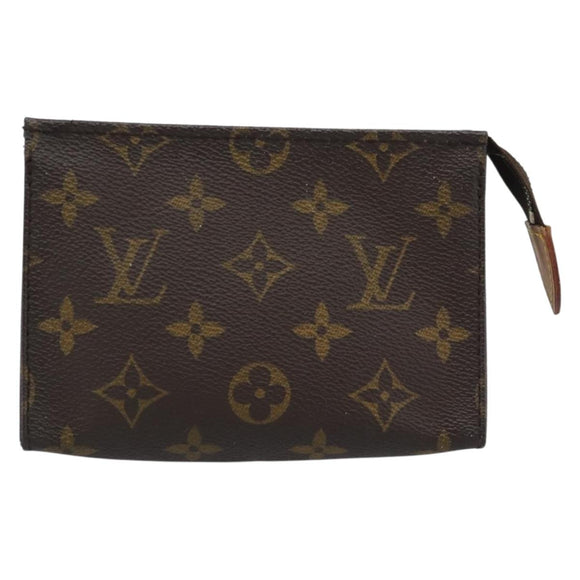 LOUIS VUITTON Monogram Poche Toilette 15 Etui M47546 LV Auth ka4639