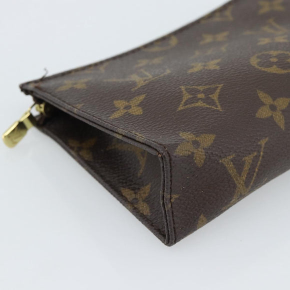 LOUIS VUITTON Monogram Poche Toilette 15 Etui M47546 LV Auth ka4639
