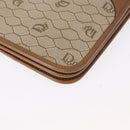 Christian Dior Honeycomb Canvas Chain Shoulder Bag PVC Beige Gold Auth ka464-9