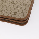 Christian Dior Honeycomb Canvas Chain Shoulder Bag PVC Beige Gold Auth ka464-14