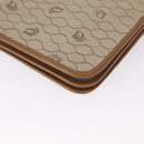 Christian Dior Honeycomb Canvas Chain Shoulder Bag PVC Beige Gold Auth ka464-15