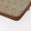 Christian Dior Honeycomb Canvas Chain Shoulder Bag PVC Beige Gold Auth ka464-16