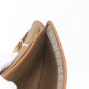 Christian Dior Honeycomb Canvas Chain Shoulder Bag PVC Beige Gold Auth ka464-18