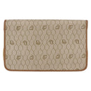 Christian Dior Honeycomb Canvas Chain Shoulder Bag PVC Beige Gold Auth ka464-2