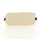 FENDI Zucca Canvas Mamma Baguette Shoulder Bag White Silver Auth ka4640M-12