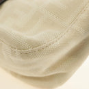 FENDI Zucca Canvas Mamma Baguette Shoulder Bag White Silver Auth ka4640M-14