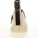 FENDI Zucca Canvas Mamma Baguette Shoulder Bag White Silver Auth ka4640M-4