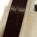 FENDI Zucca Canvas Mamma Baguette Shoulder Bag White Silver Auth ka4640M-6