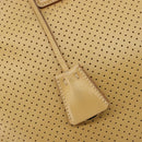 PRADA Hand Bag Leather Beige Gold Auth ka4641-19