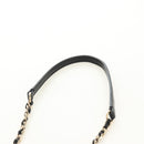 CHANEL Matelassé Perlenketten-Schultertasche Lammleder Schwarz Gold CC Auth ka4643M-14