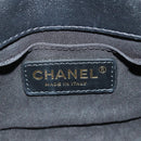 CHANEL Matelassé Perlenketten-Schultertasche Lammleder Schwarz Gold CC Auth ka4643M-23