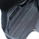 CHANEL Matelassé Perlenketten-Schultertasche Lammleder Schwarz Gold CC Auth ka4643M-24