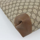 GUCCI GG Supreme Web Sherry Line Bag PVC Brown Gold 002 904 0131 Auth ka4645-16
