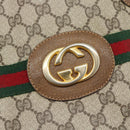 GUCCI GG Supreme Web Sherry Line Bag PVC Brown Gold 002 904 0131 Auth ka4645-17