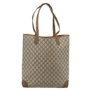 GUCCI GG Supreme Web Sherry Line Bag PVC Brown Gold 002 904 0131 Auth ka4645-2