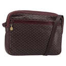 CELINE Umhängetasche Leder Bordeaux Gold Auth ka4652-1