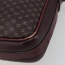 CELINE Umhängetasche Leder Bordeaux Gold Auth ka4652-10