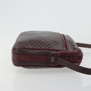 CELINE Umhängetasche Leder Bordeaux Gold Auth ka4652-4