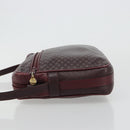 CELINE Umhängetasche Leder Bordeaux Gold Auth ka4652-5