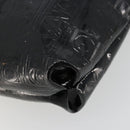 Salvatore Ferragamo Shoulder Bag Patent leather Black Silver Auth ka4653-14
