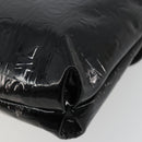 Salvatore Ferragamo Shoulder Bag Patent leather Black Silver Auth ka4653-15