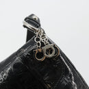 Salvatore Ferragamo Shoulder Bag Patent leather Black Silver Auth ka4653-10