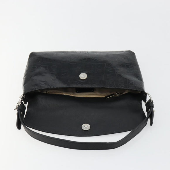 Salvatore Ferragamo Shoulder Bag Patent leather Black Silver Auth ka4653