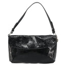 Salvatore Ferragamo Shoulder Bag Patent leather Black Silver Auth ka4653-13