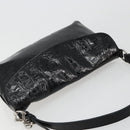Salvatore Ferragamo Shoulder Bag Patent leather Black Silver Auth ka4653-6