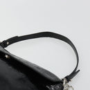 Salvatore Ferragamo Shoulder Bag Patent leather Black Silver Auth ka4653-8
