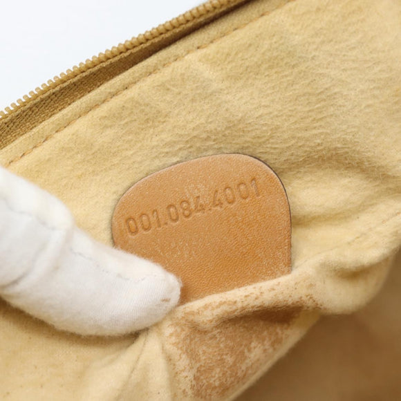GUCCI Micro GG Supreme Web Sherry Line Bag PVC Beige 001 084 4001 Auth ka4655