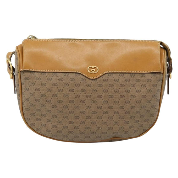 GUCCI Micro GG Supreme Web Sherry Line Bag PVC Beige 001 084 4001 Auth ka4655