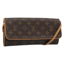 LOUIS VUITTON Monogram Pochette Twin GM Shoulder Bag M51852 LV Auth ka4656A-1