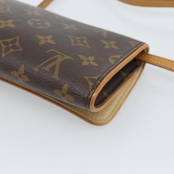 LOUIS VUITTON Monogram Pochette Twin GM Shoulder Bag M51852 LV Auth ka4656A