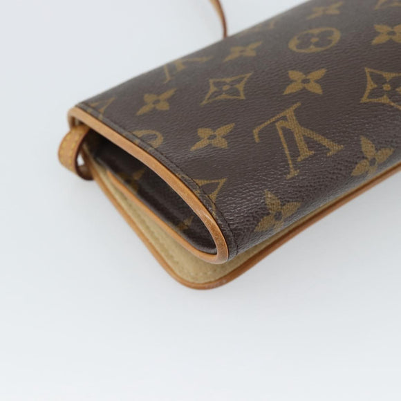 LOUIS VUITTON Monogram Pochette Twin GM Shoulder Bag M51852 LV Auth ka4656A
