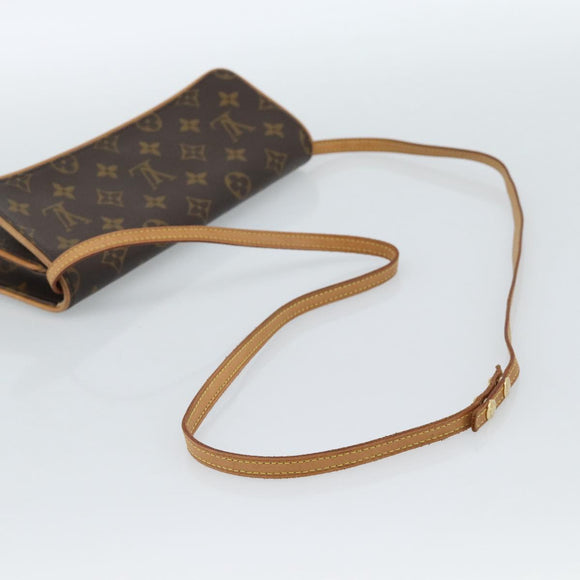 LOUIS VUITTON Monogram Pochette Twin GM Shoulder Bag M51852 LV Auth ka4656A