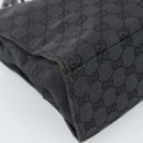 GUCCI GG Canvas Bamboo Hand Bag Black Silver 002 1016 Auth ka4657-14