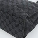 GUCCI GG Canvas Bamboo Hand Bag Black Silver 002 1016 Auth ka4657-15